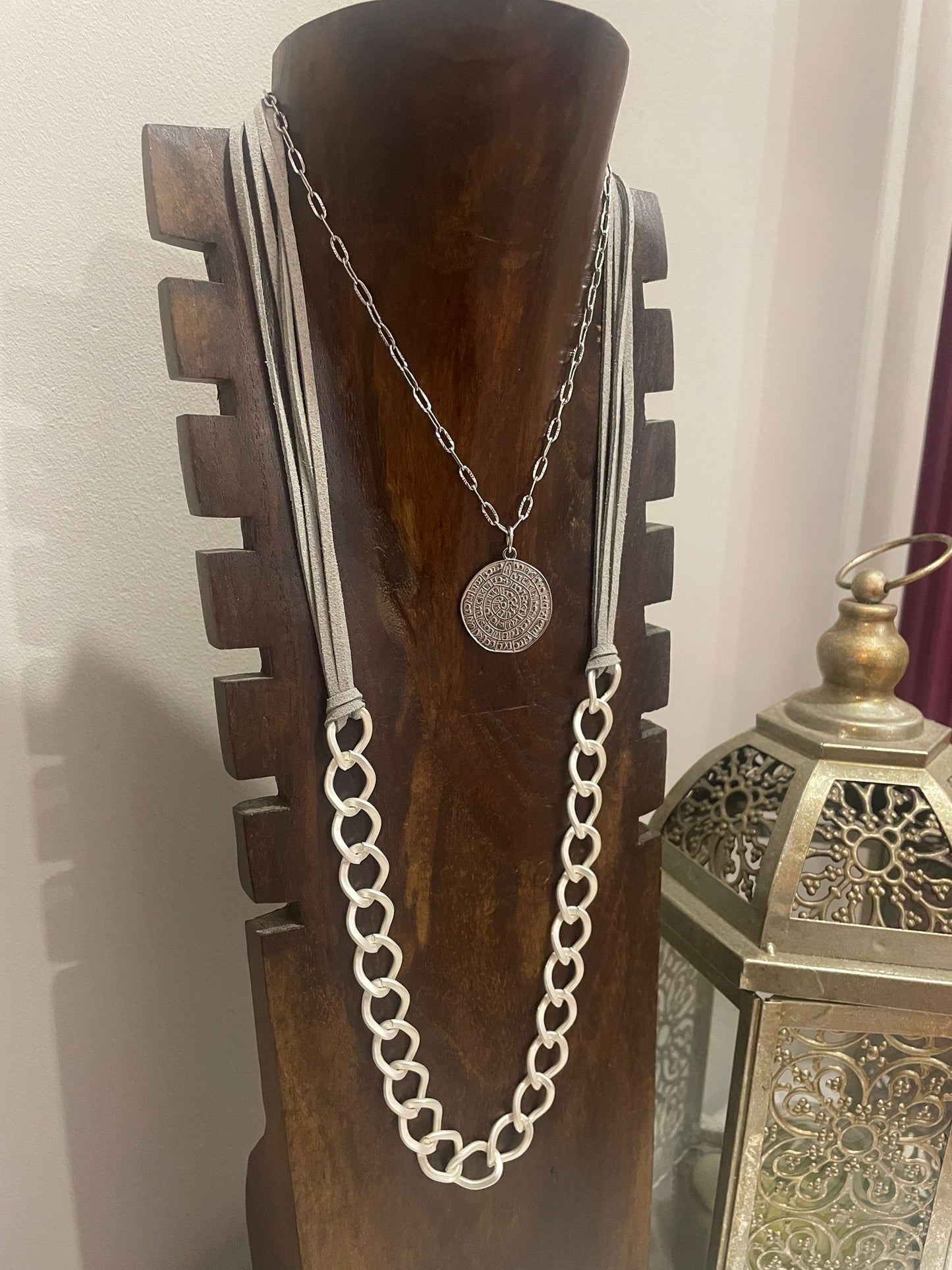 Collar Burkina largo plata