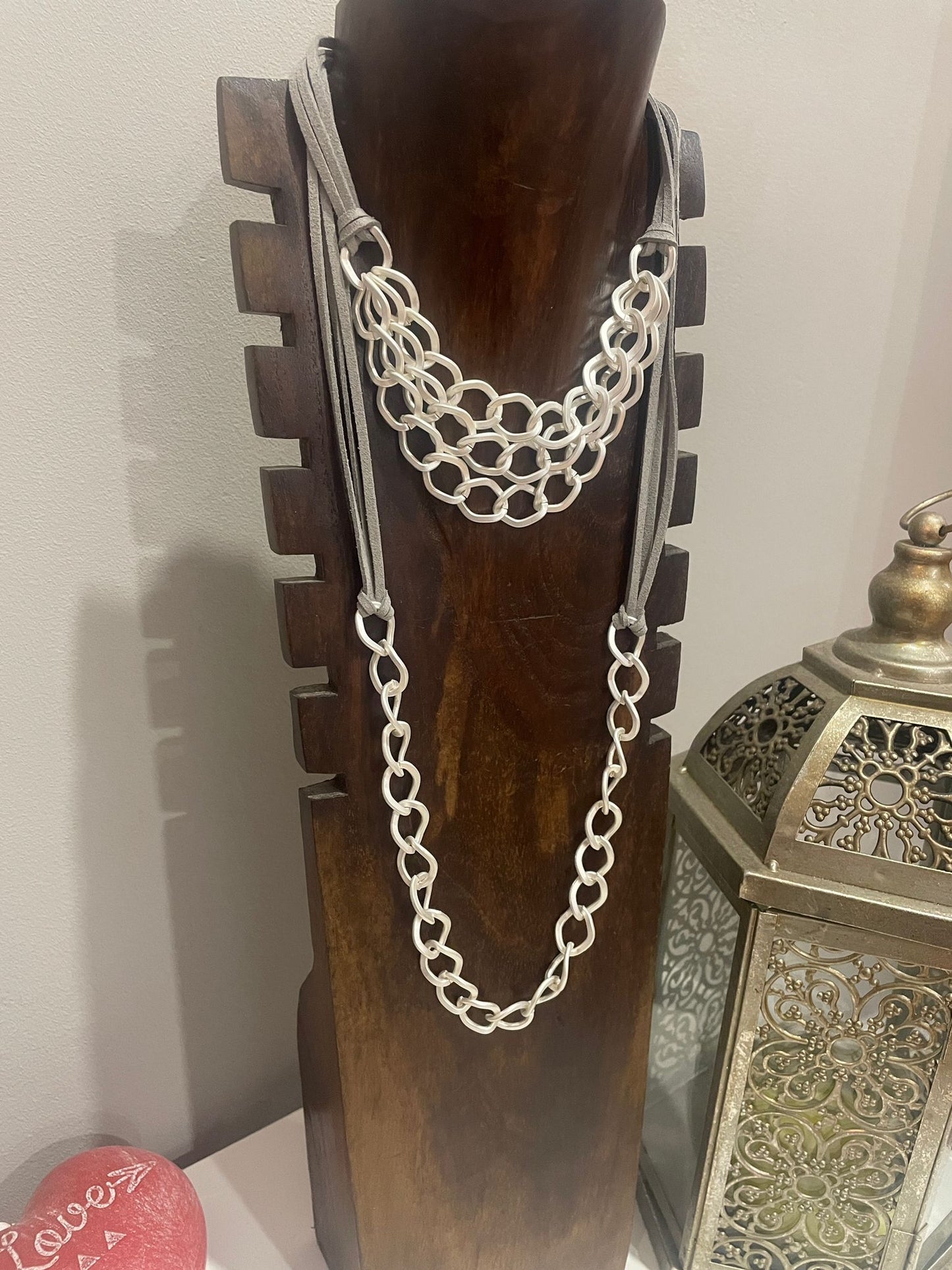 Collar Burkina largo plata