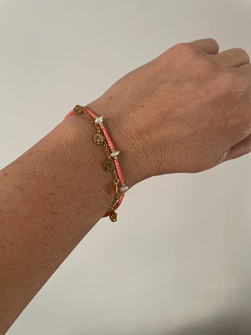 Pulsera Zahara coral
